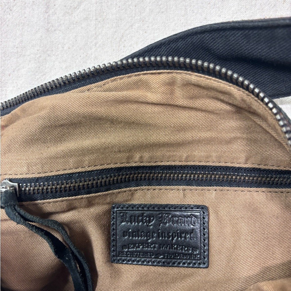 Lucky Brand Black Suede Shoulder Bag - Picture 6 of 13